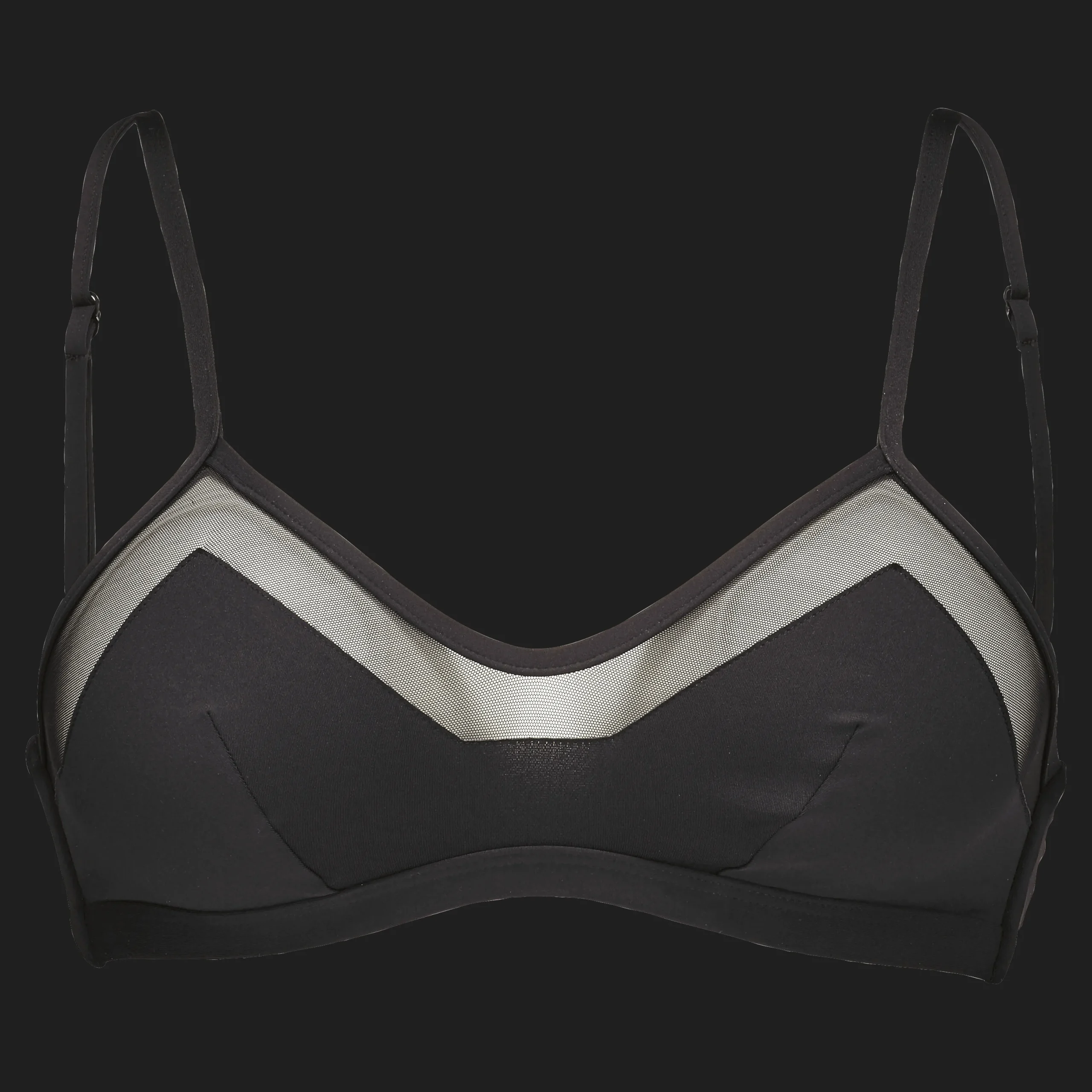 Outlet Vilebrequin Women Bikini Top Transparency Effect Black/Black