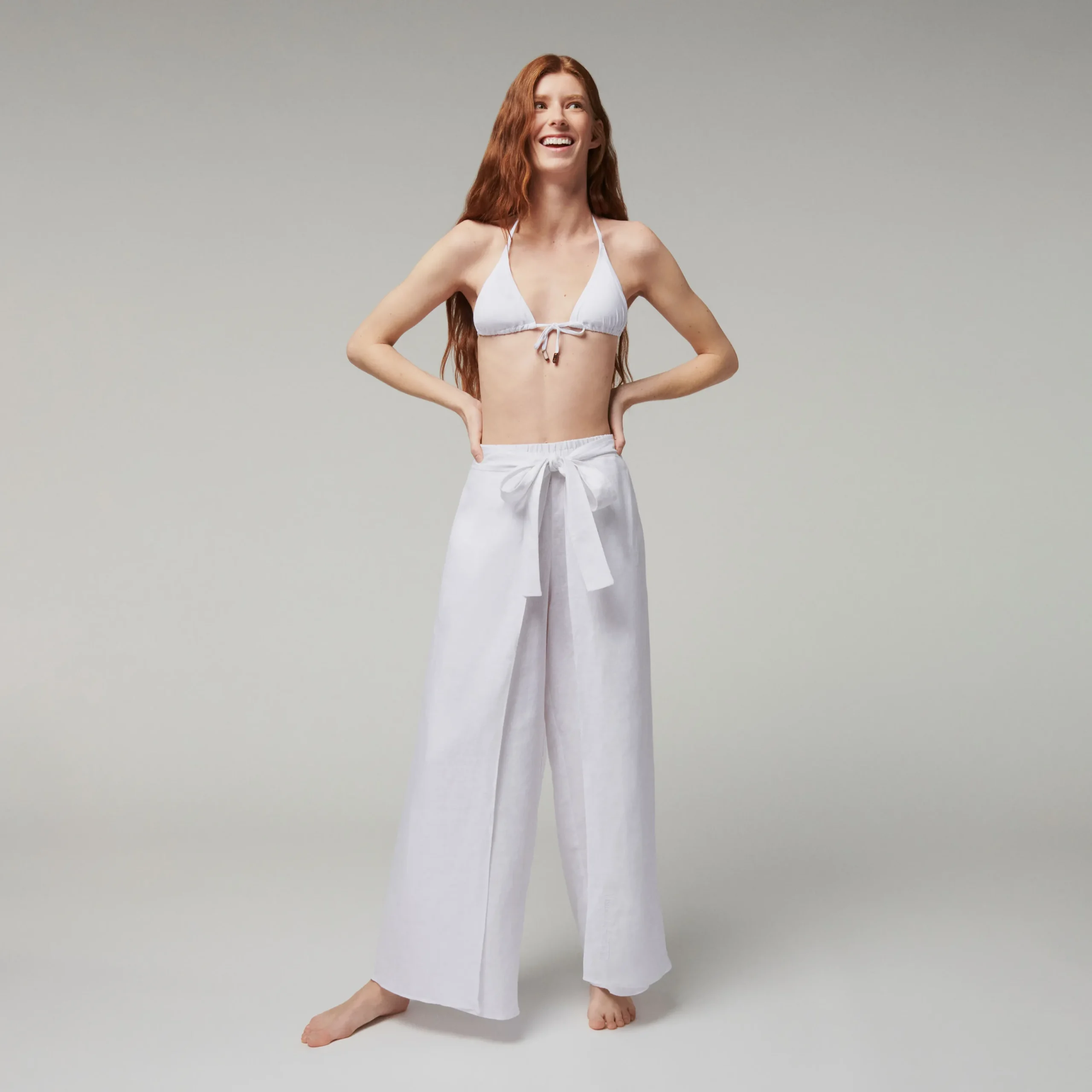 Outlet Vilebrequin Women Bikini Top Triangle Solid White/White