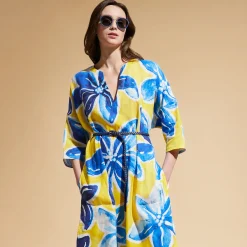 Fashion Vilebrequin Women Cotton Cover-Up Raiatea Sun/Yellow