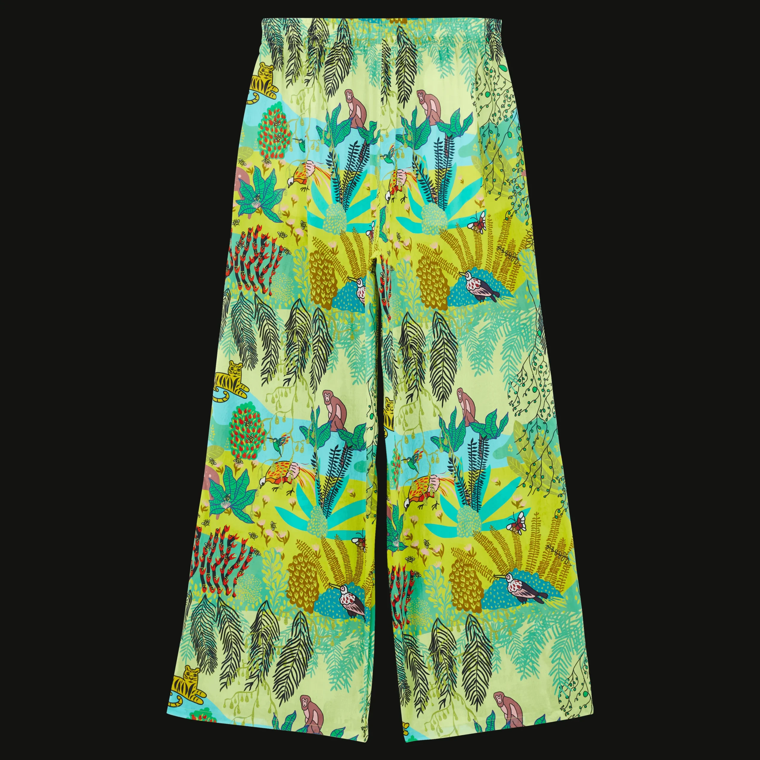 Cheap Vilebrequin Women Cotton Pants Jungle Rousseau Ginger/Green