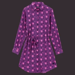Store Vilebrequin Women Cotton Shirt Dress Hypno Shell Navy/Blue