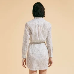 Best Vilebrequin Women Cotton Voile Shirt Dress Dentelles White/White