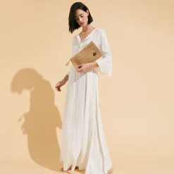 Best Sale Vilebrequin Women Dress Broderie Anglaise Chalk/Beige
