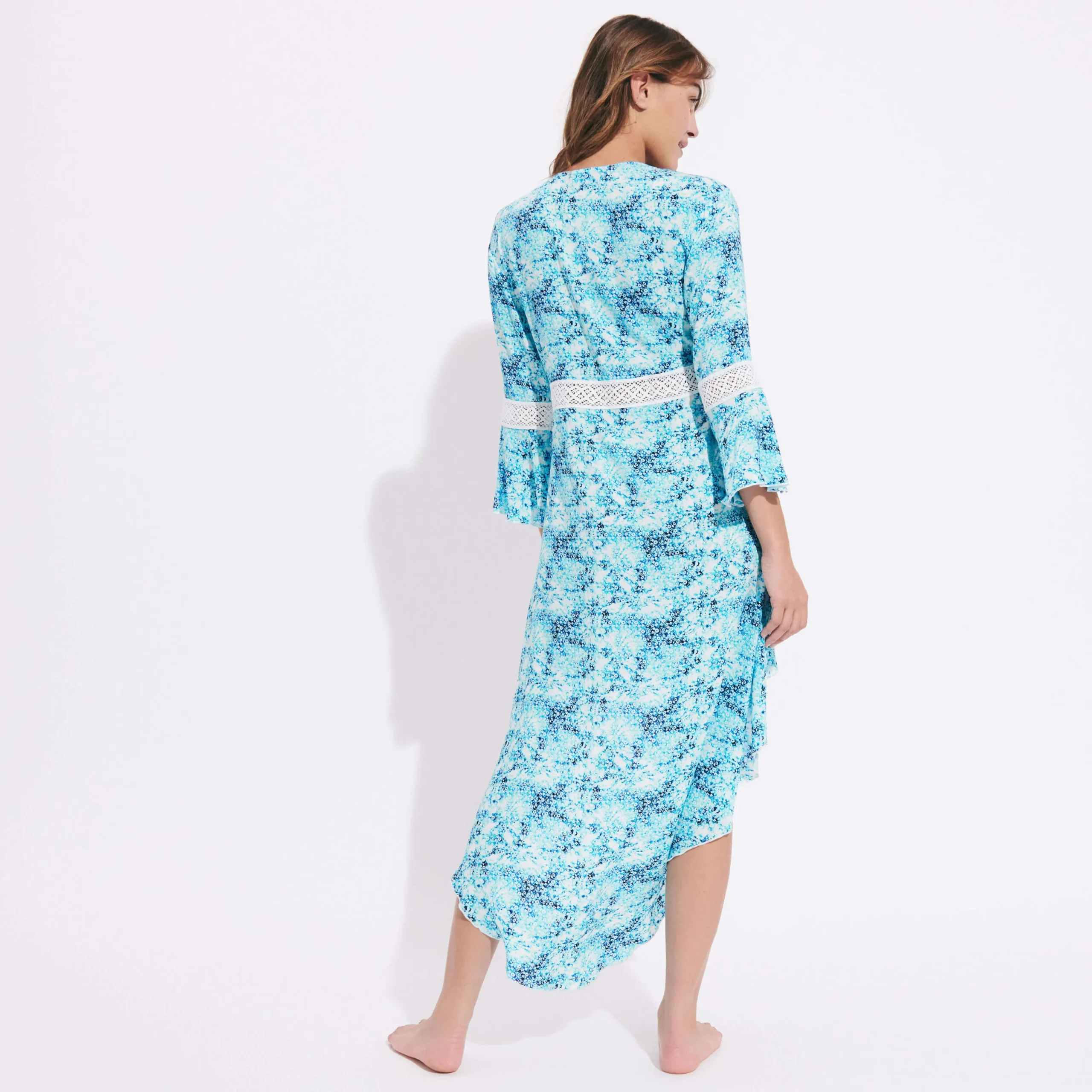 Hot Vilebrequin Women Dress Flowers Tie & Dye Navy/Blue