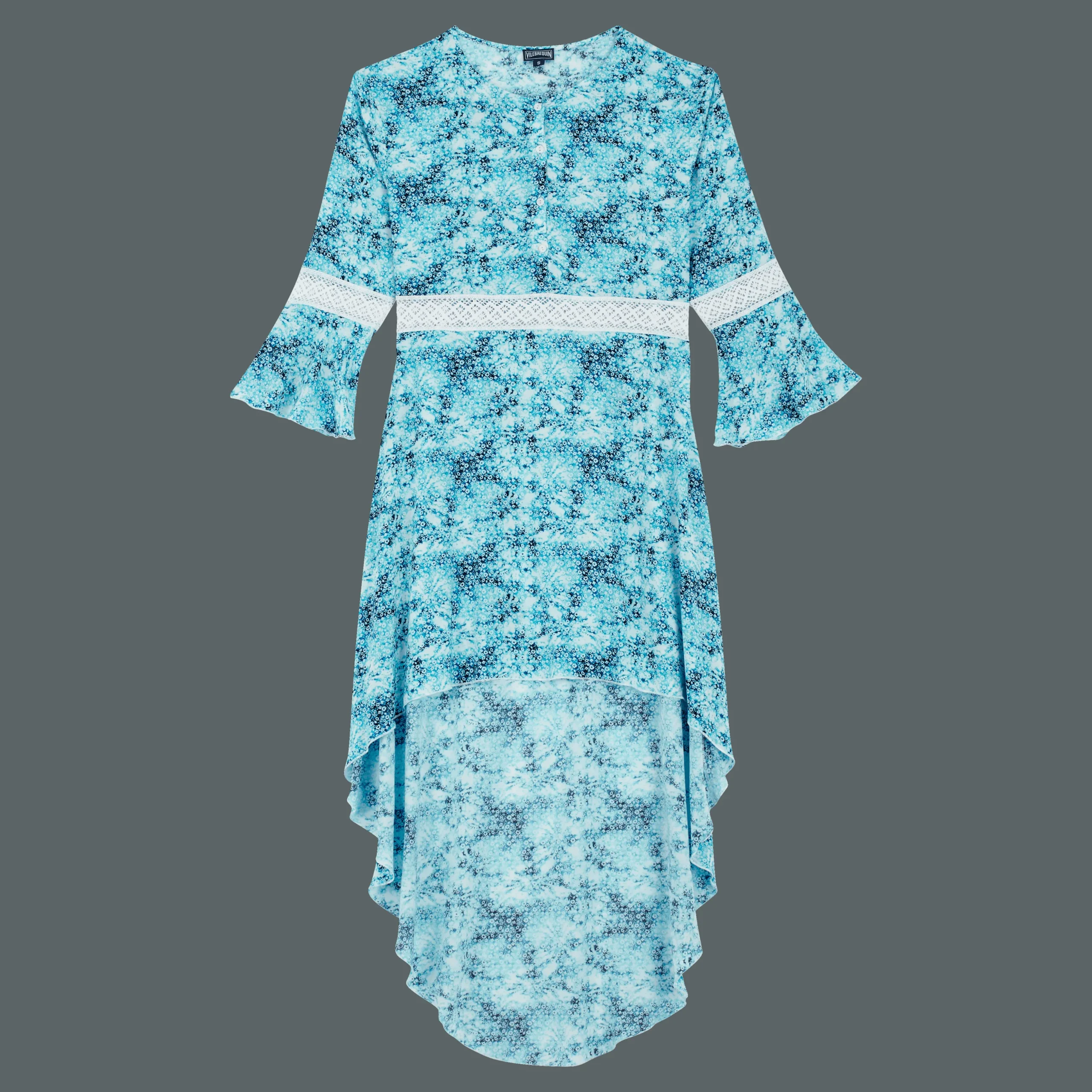 Hot Vilebrequin Women Dress Flowers Tie & Dye Navy/Blue