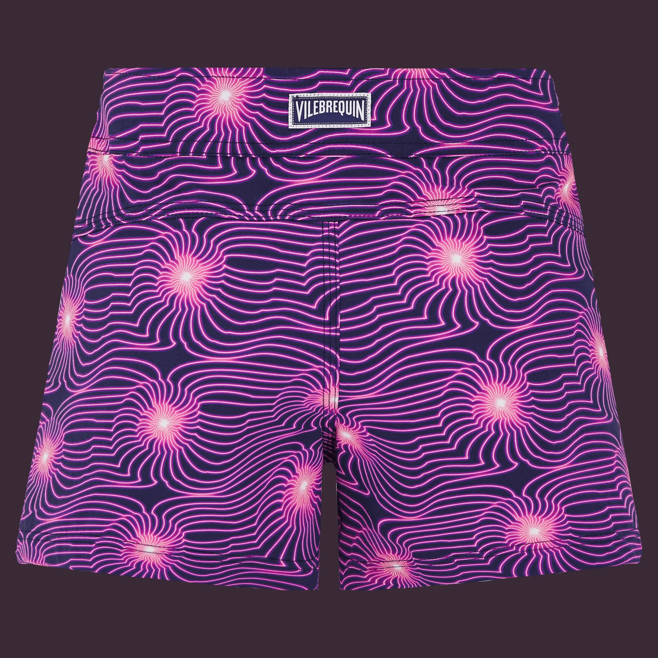 Fashion Vilebrequin Women Flatbelt Swim Short Hypno Shell Navy/Blue
