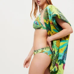 Shop Vilebrequin Women Halter Bikini Top Jungle Rousseau Ginger/Green