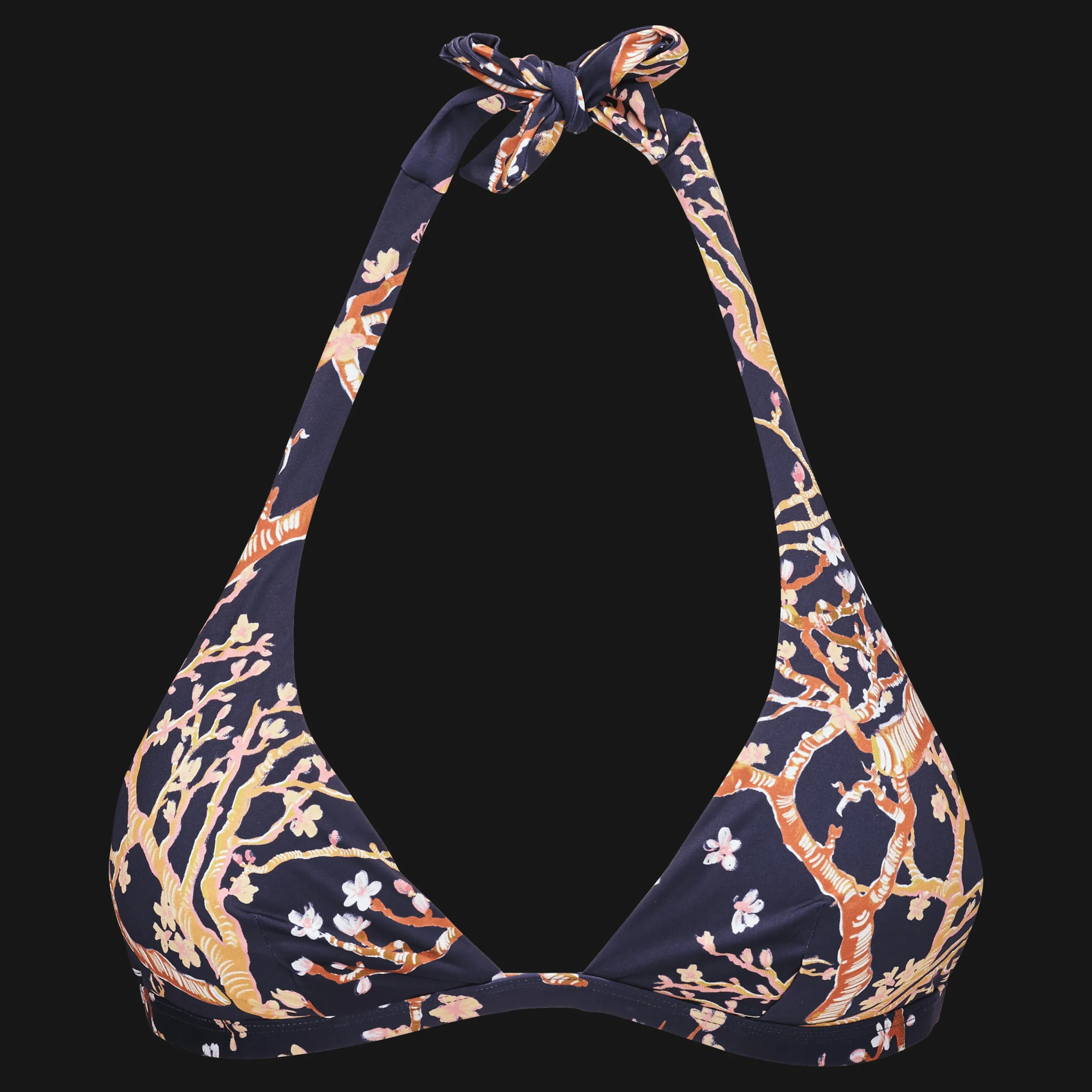 Clearance Vilebrequin Women Halter Bikini Top Sweet Blossom Navy/Blue