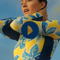 Online Vilebrequin Women Long Sleeves One-Piece Rashguard Raiatea Sun/Yellow