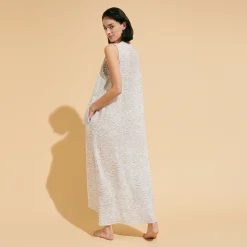 Store Vilebrequin Women Long Tencel Cover-Up Beach Dress Dentelles White/White