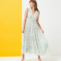 Cheap Vilebrequin Women Maxi Dress Hidden Fishes - X Poupette St Barth White/White