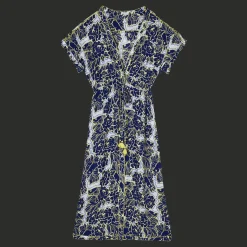 Sale Vilebrequin Women Maxi Dress Hidden Fishes - X Poupette St Barth Purple Blue/Blue