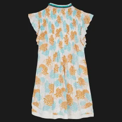 Fashion Vilebrequin Women Mini Dress Iridescent Flowers Of Joy- X Poupette St Barth Terracotta/Red