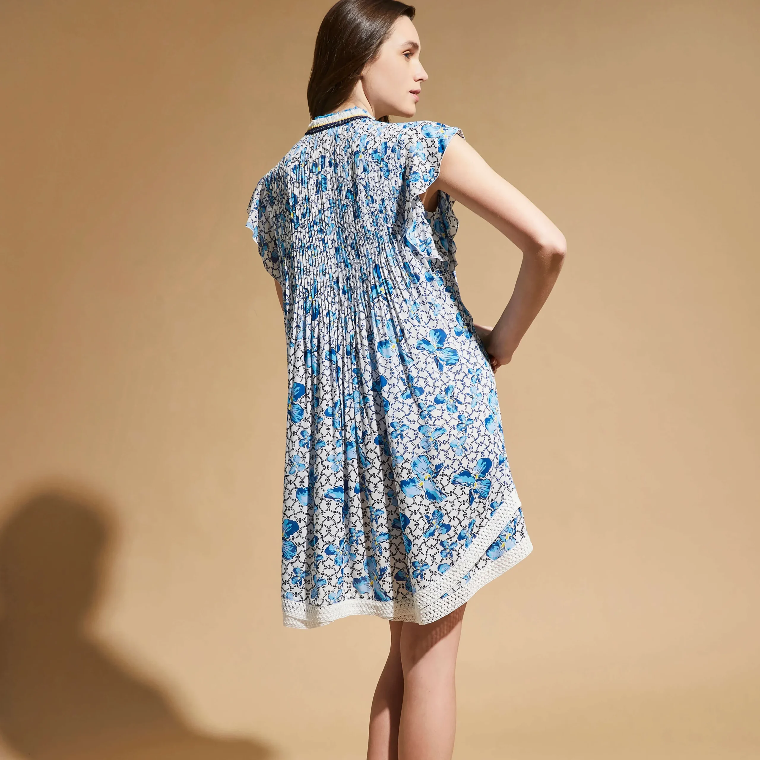 Hot Vilebrequin Women Mini Dress Iris Lace- X Poupette St Barth Azure/Blue