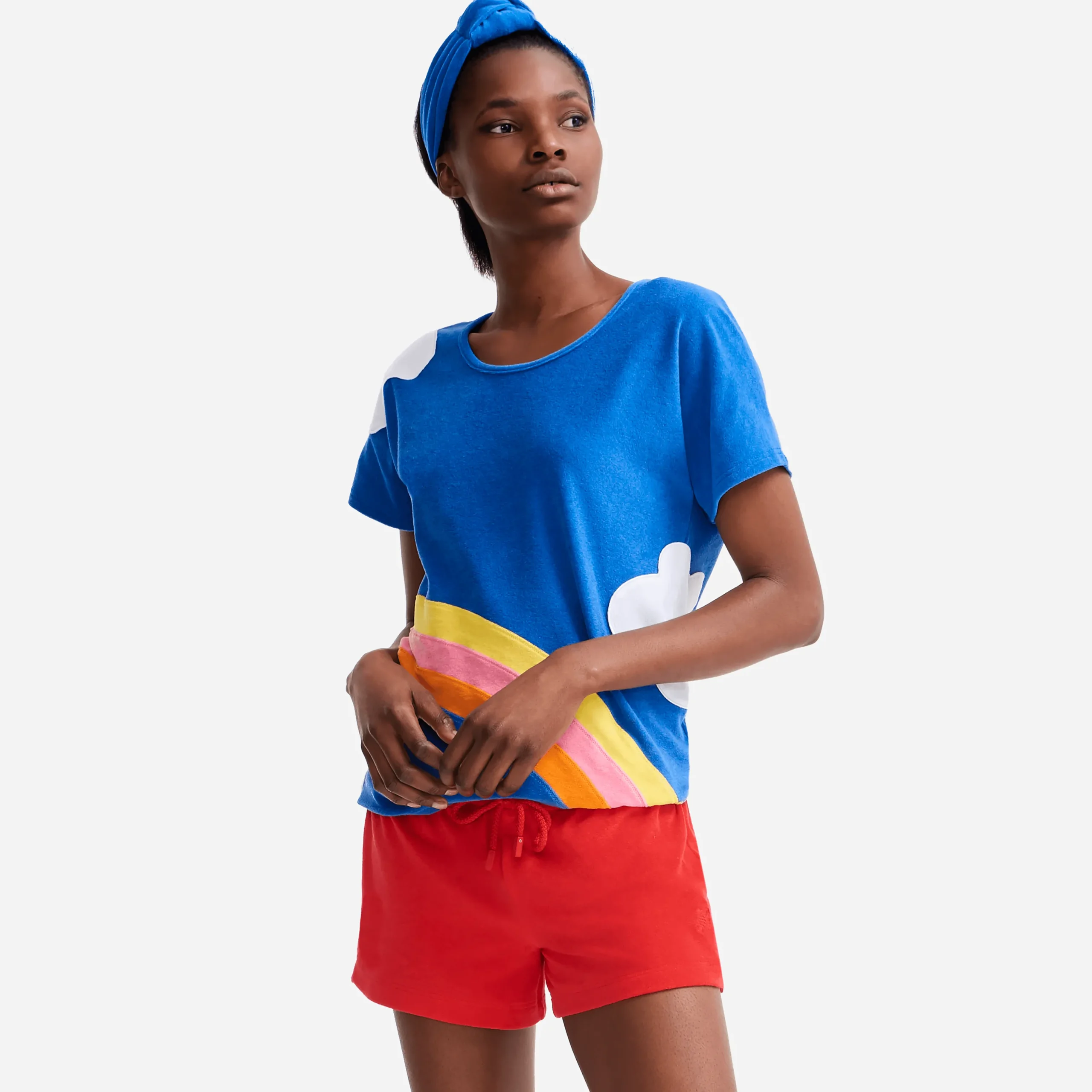 Outlet Vilebrequin Women Multicolor Clouds T-Shirt - X Jcc+ - Limited Edition Sea Blue/Blue
