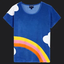 Outlet Vilebrequin Women Multicolor Clouds T-Shirt - X Jcc+ - Limited Edition Sea Blue/Blue