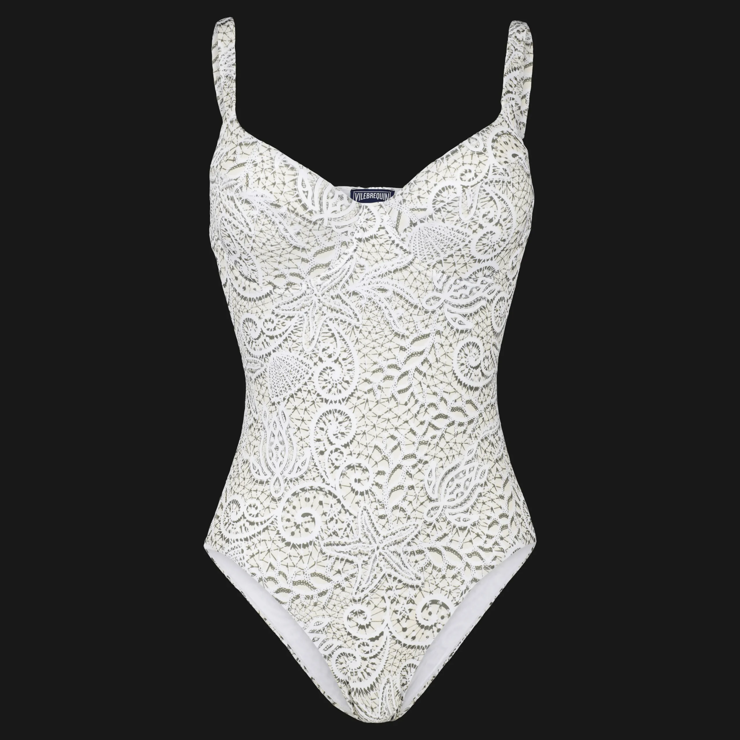 Discount Vilebrequin Women One-Piece Swimsuit Dentelles White/White