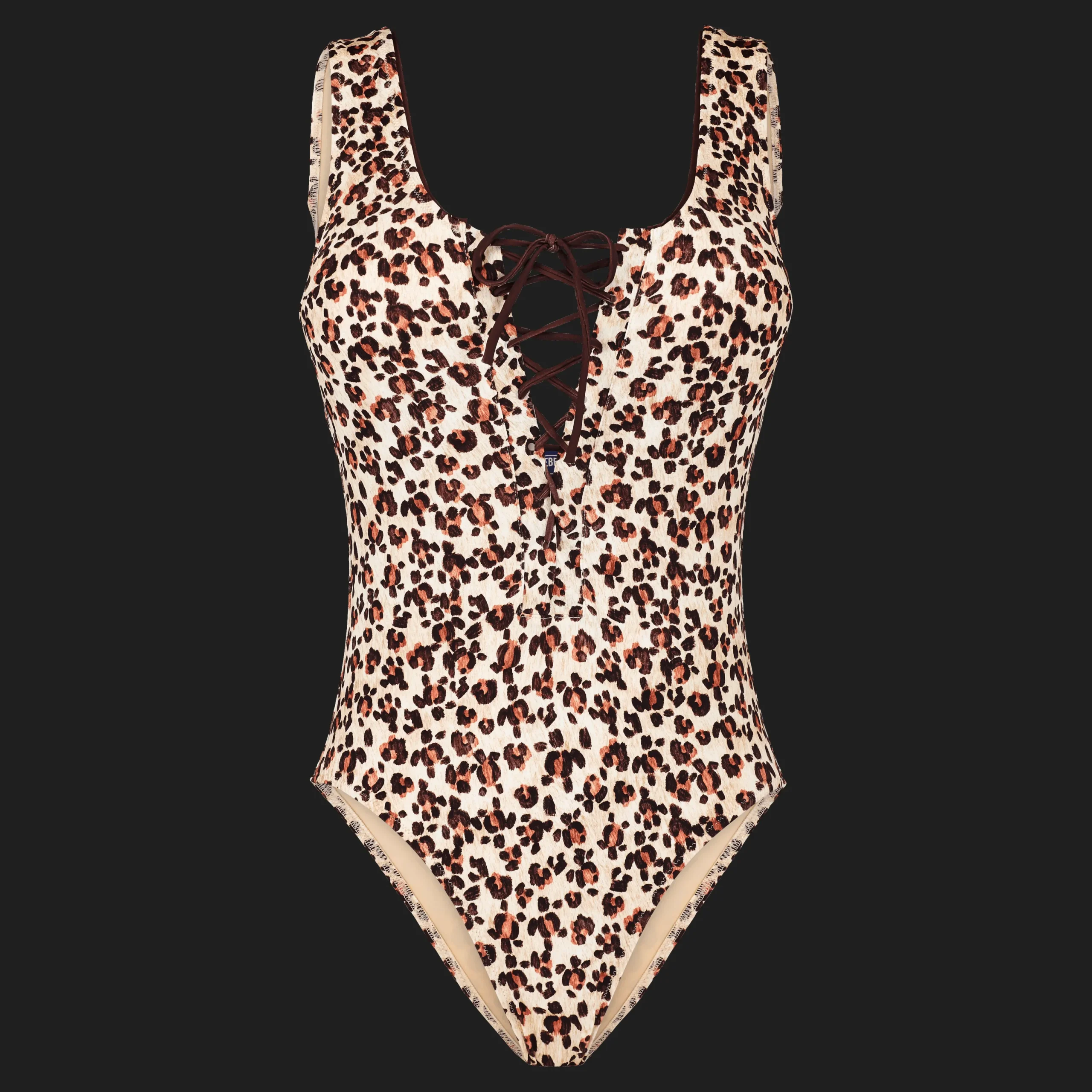 Cheap Vilebrequin Women One-Piece Swimsuit Turtles Leopard Straw/Yellow