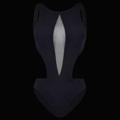 Fashion Vilebrequin Women One-Piece Trikini Graphic Swimsuit Solid Black/Black