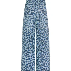 Online Vilebrequin Women Organic Cotton Voile Pants Turtles Leopard- X Angelo Tarlazzi Thalassa/Blue