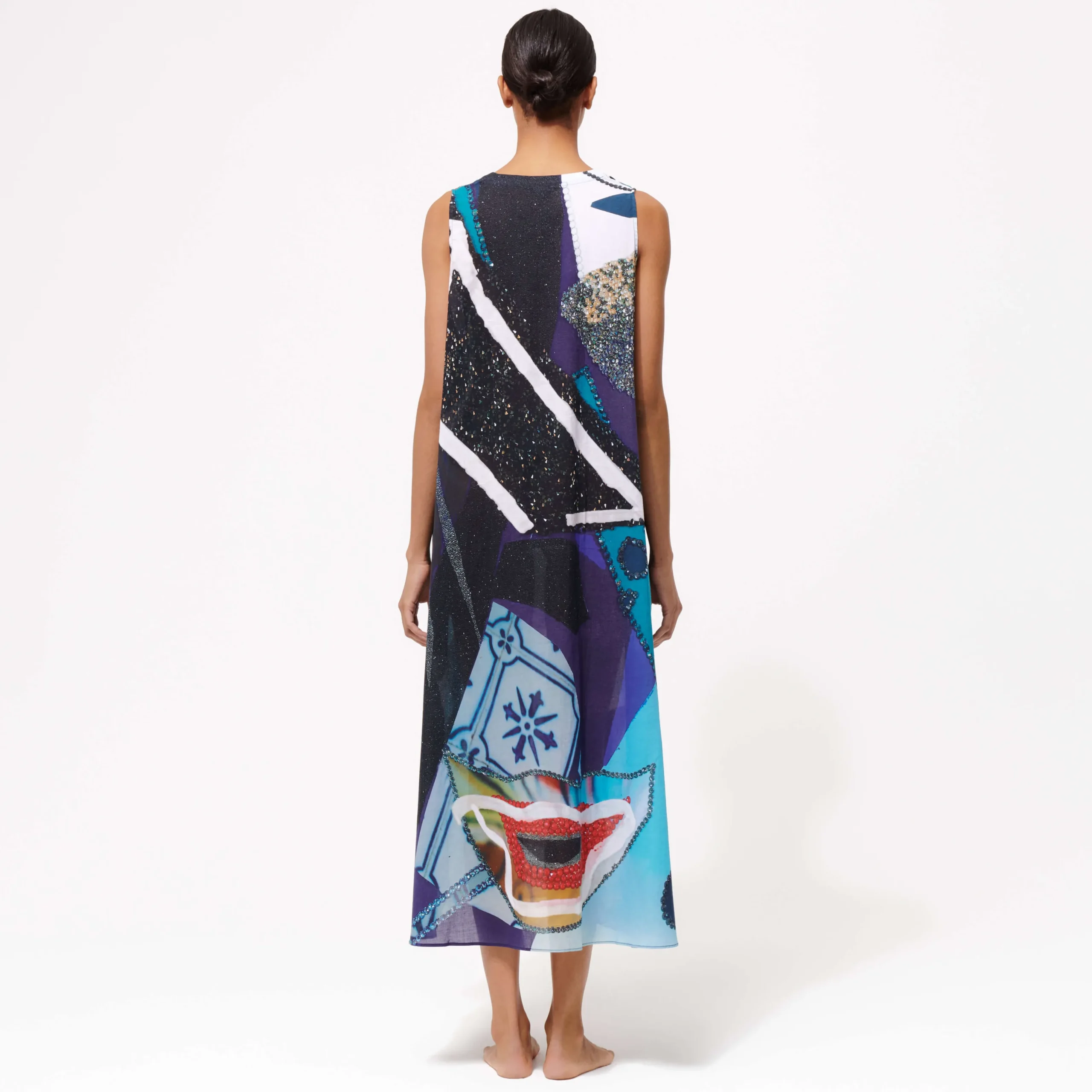 Store Vilebrequin Women Sleeveless Maxi Dress Envoutement - X Deux Femmes Noires Purple Blue/Blue