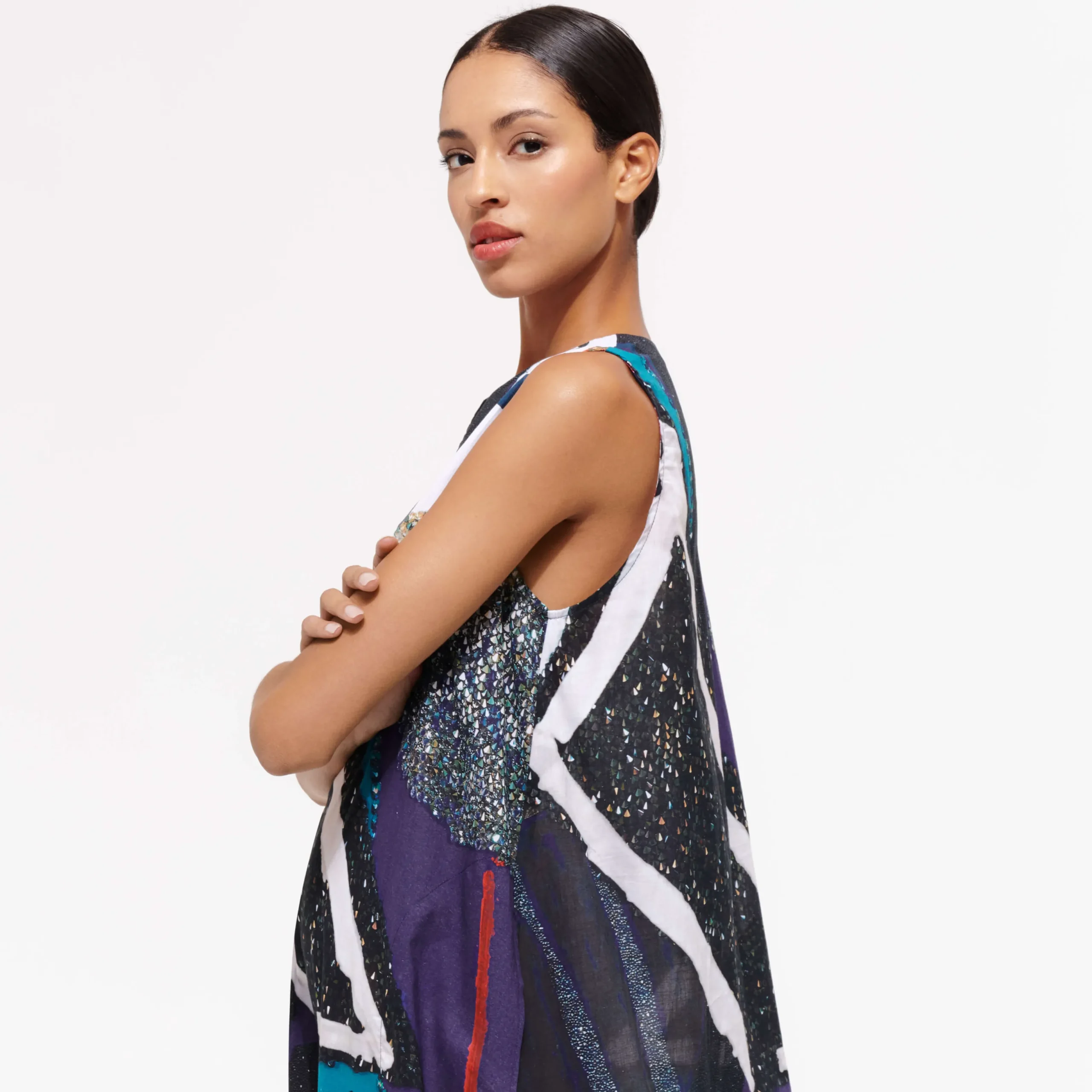 Store Vilebrequin Women Sleeveless Maxi Dress Envoutement - X Deux Femmes Noires Purple Blue/Blue