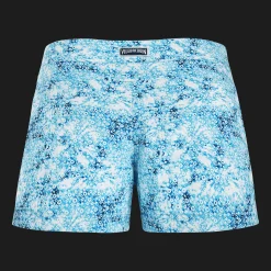 Cheap Vilebrequin Women Stretch Beach Short Flowers Tie & Dye Navy/Blue