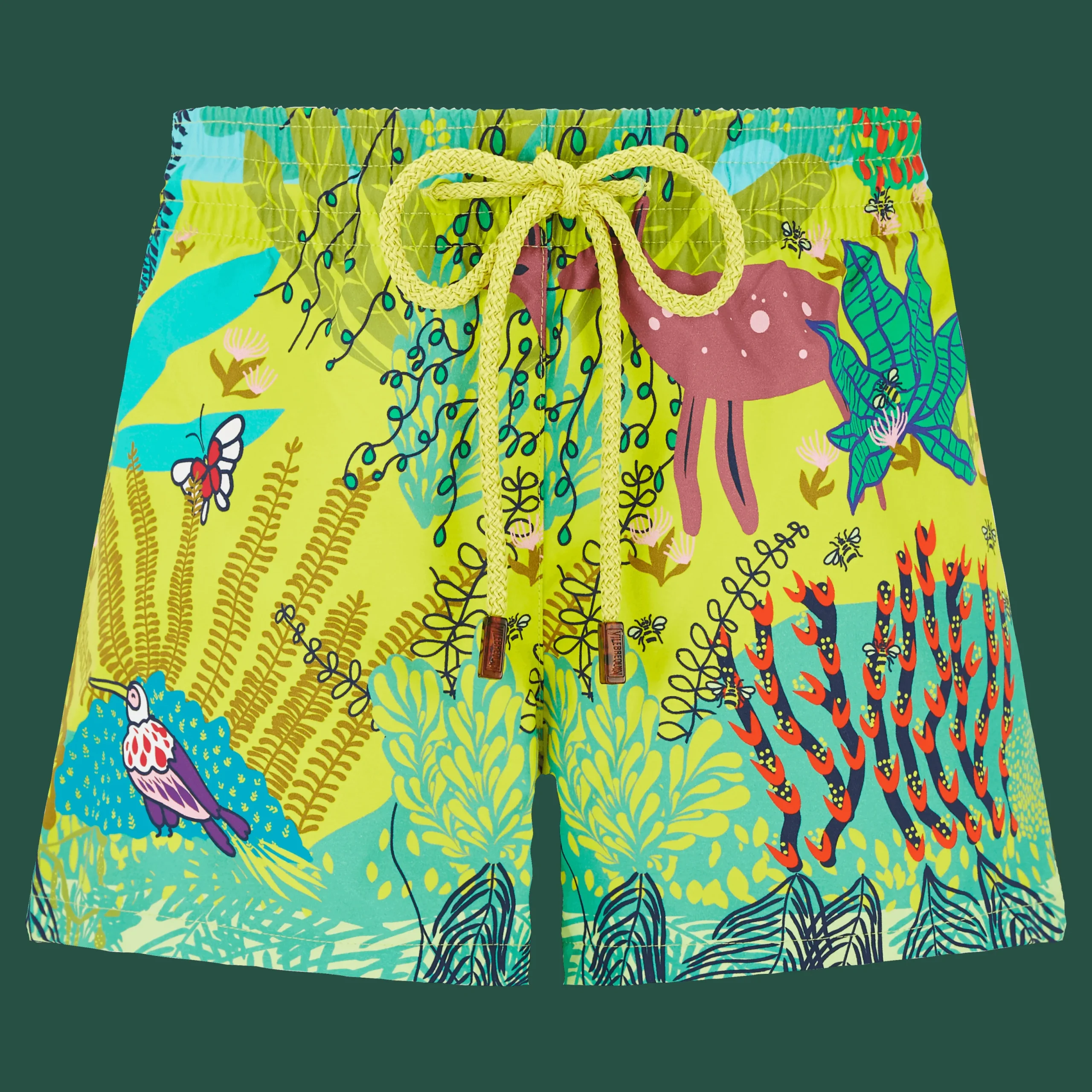 Hot Vilebrequin Women Swim Short Jungle Rousseau Ginger/Green