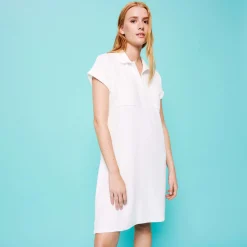 Store Vilebrequin Women Terry Polo Dress Solid Chalk/Beige