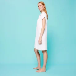 Store Vilebrequin Women Terry Polo Dress Solid Chalk/Beige