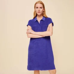 Outlet Vilebrequin Women Terry Polo Dress Solid Purple Blue/Blue