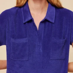 Outlet Vilebrequin Women Terry Polo Dress Solid Purple Blue/Blue