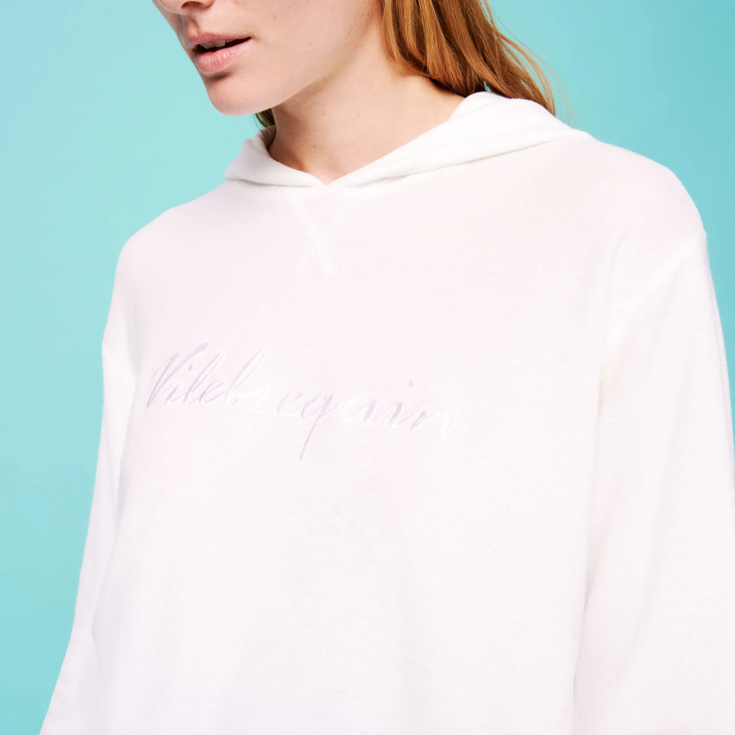 Cheap Vilebrequin Women Terry Sweatshirt Solid Chalk/Beige