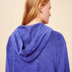 Online Vilebrequin Women Terry Sweatshirt Solid Purple Blue/Blue