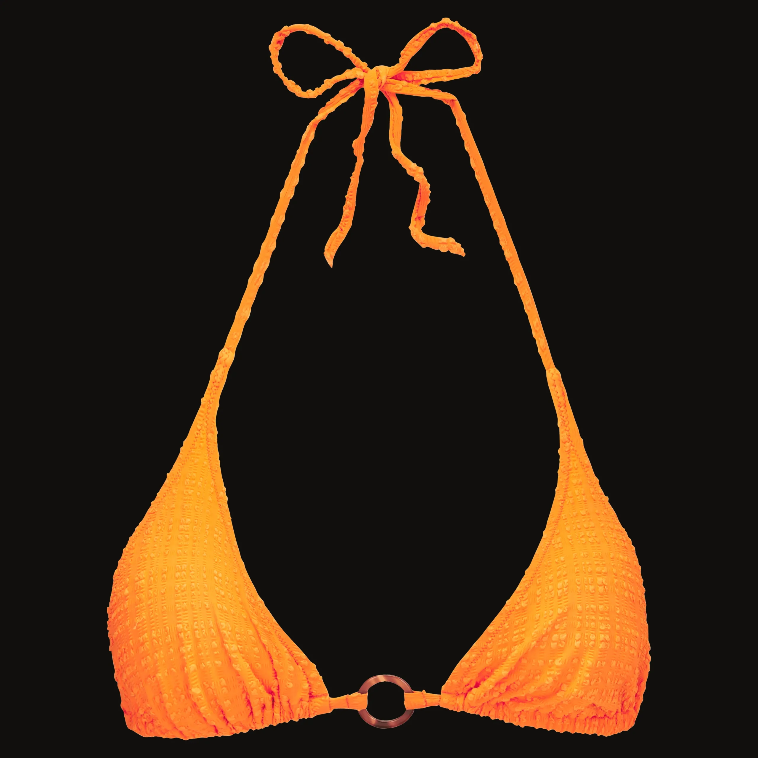 Hot Vilebrequin Women Triangle Bikini Top Plumetis Carrot/Orange