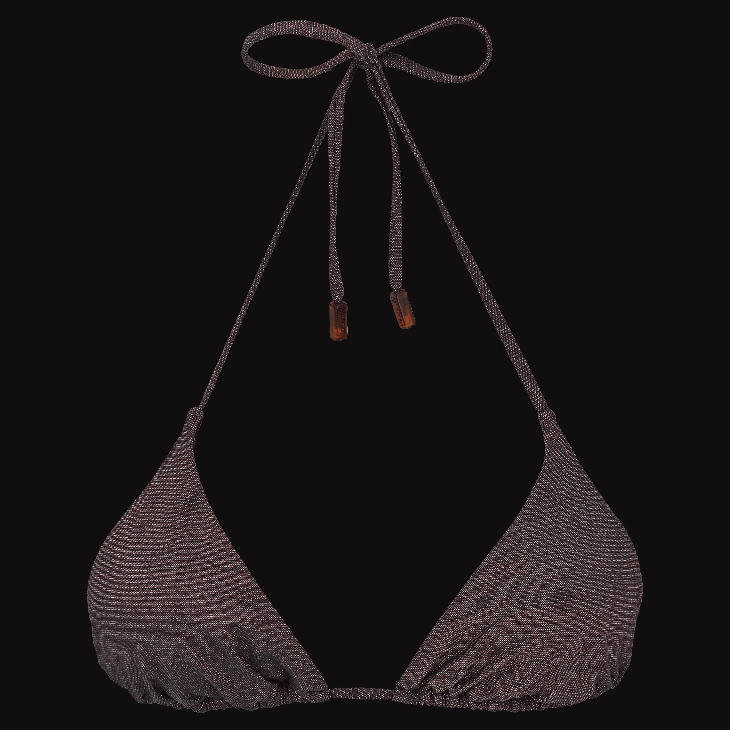 Store Vilebrequin Women Triangle Bikini Top Changeant Shiny Burgundy/Red