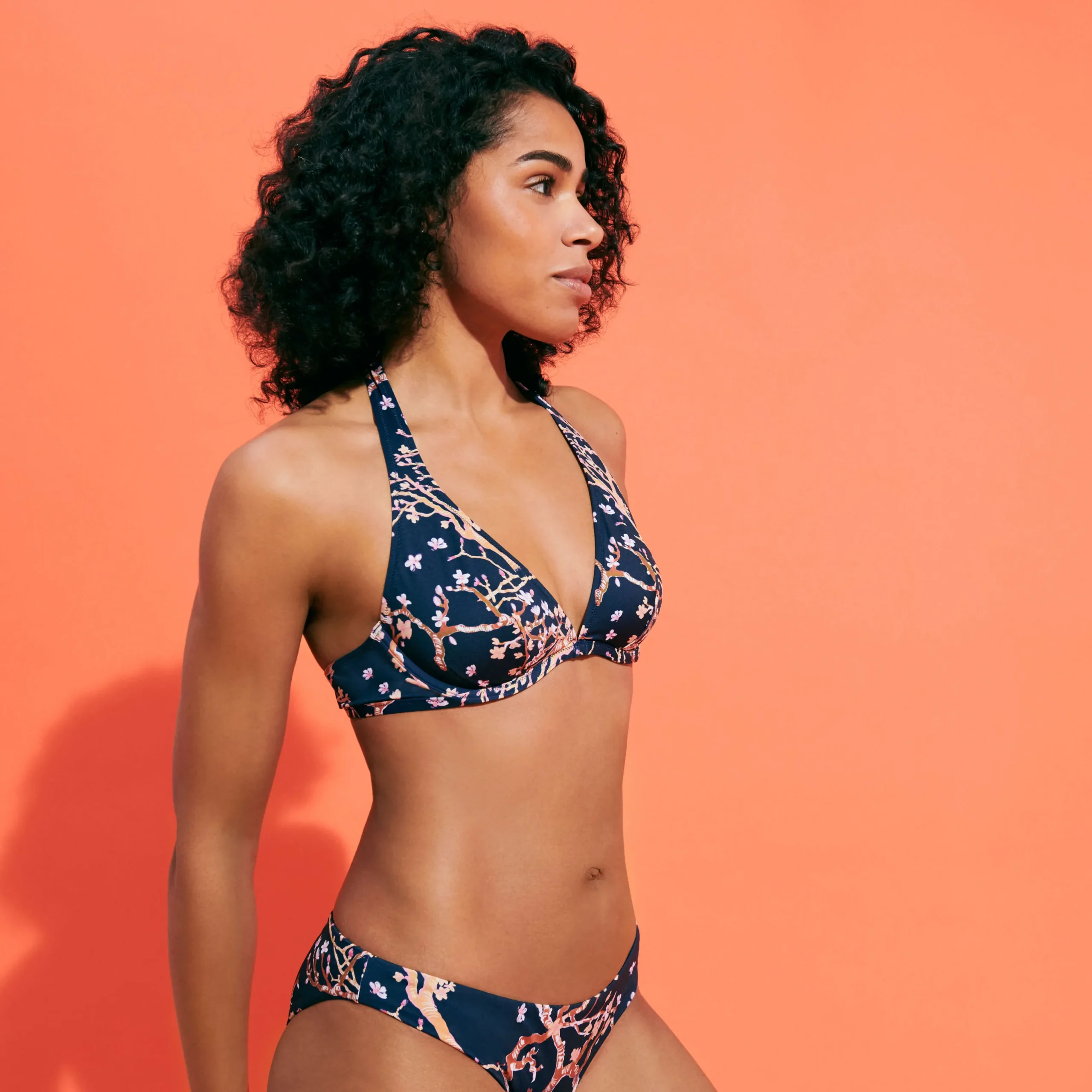 Outlet Vilebrequin Women Underwire Bikini Top Sweet Blossom Navy/Blue