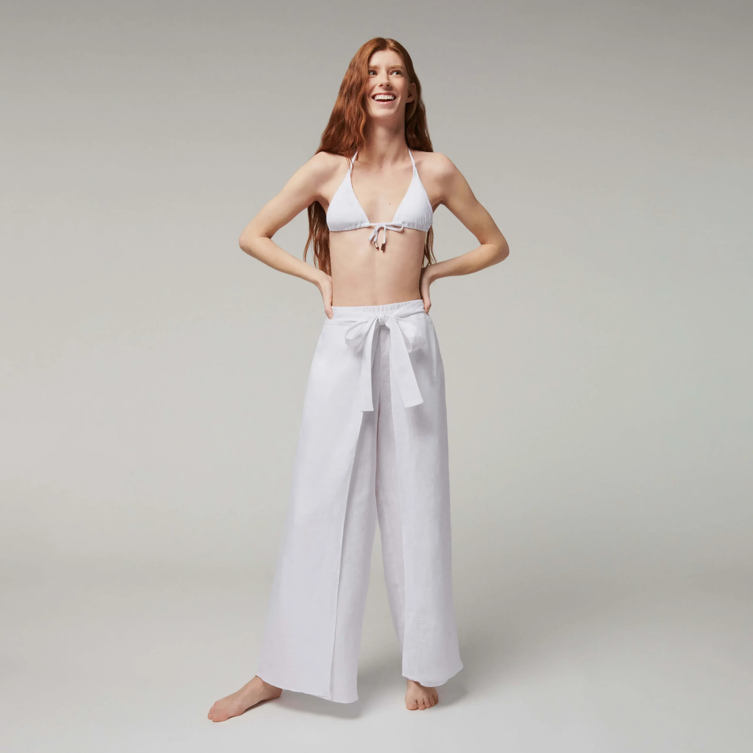 Flash Sale Vilebrequin Women White Linen Pants- X Angelo Tarlazzi White/White