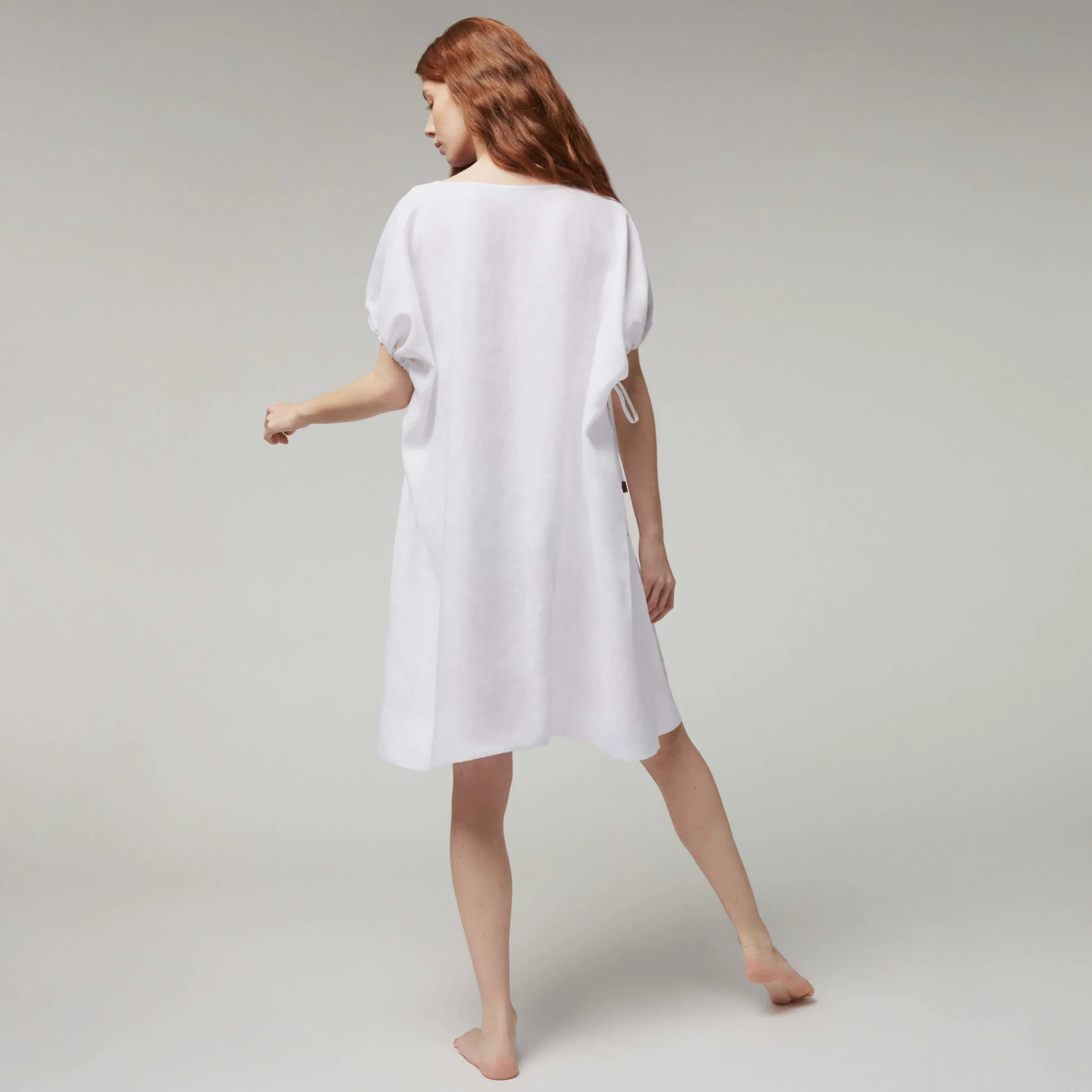 Online Vilebrequin Women White Linen Square Dress- X Angelo Tarlazzi White/White