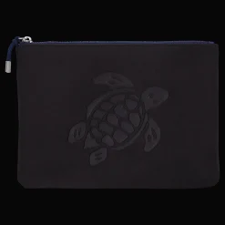 Flash Sale Vilebrequin Zipped Turtle Beach Pouch Black/Black