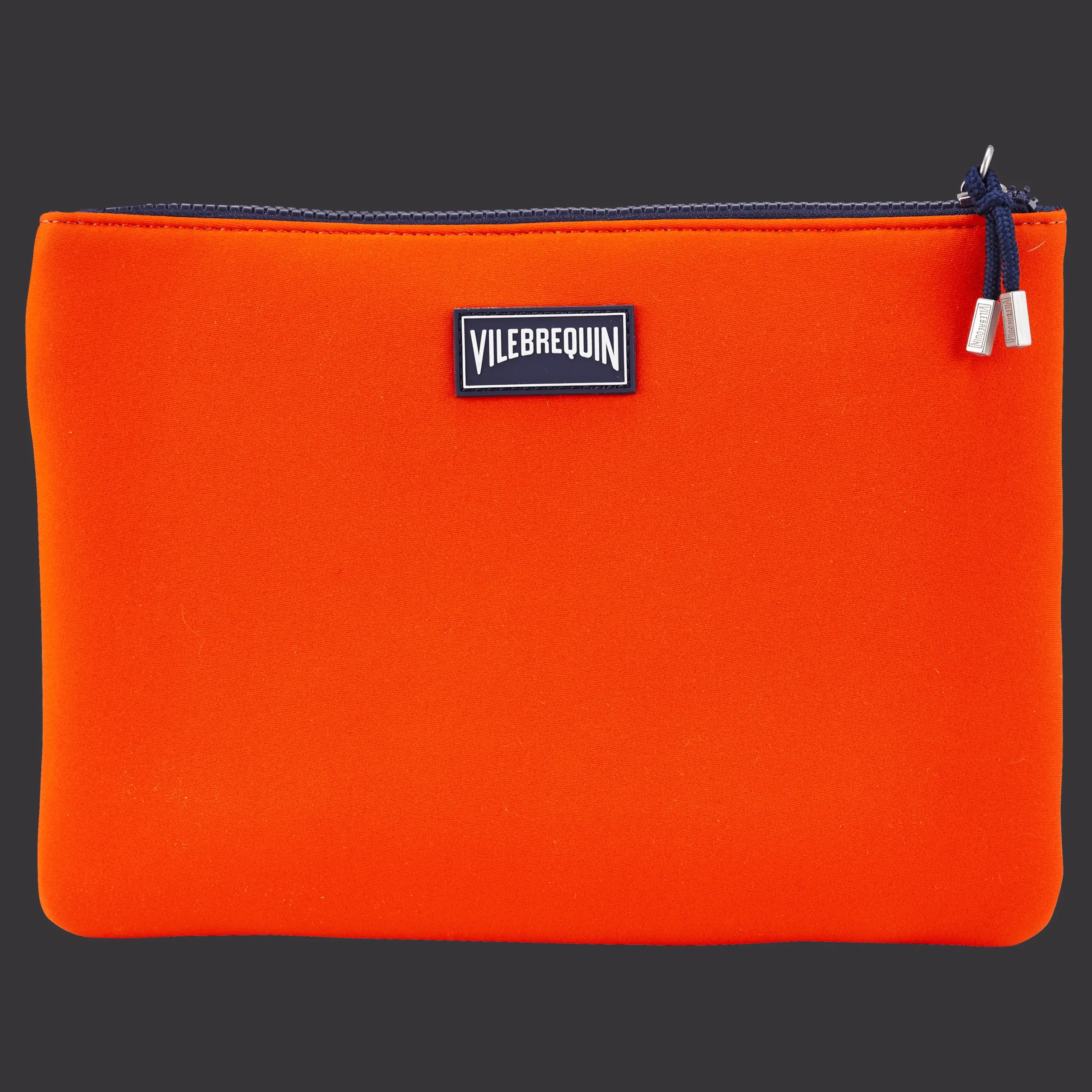 Best Vilebrequin Zipped Turtle Beach Pouch Rust/Orange